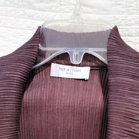 fait a main PARIS Fortuny Burgundy Jacket Sz 8 - Picture 3 of 7